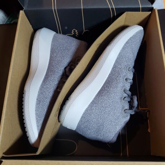 Allbirds Wool Runner-Up Mizzle Medium Grey (Light Grey Sole) Women's 10 High Top - Picture 10 of 10